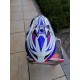 CASCO CROSS HELMET COLORE BIANCO BLU CHIUSURA DOPPIA D